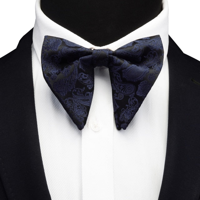 Ricnais Fashion Silk Pasley Floral Bow Tie