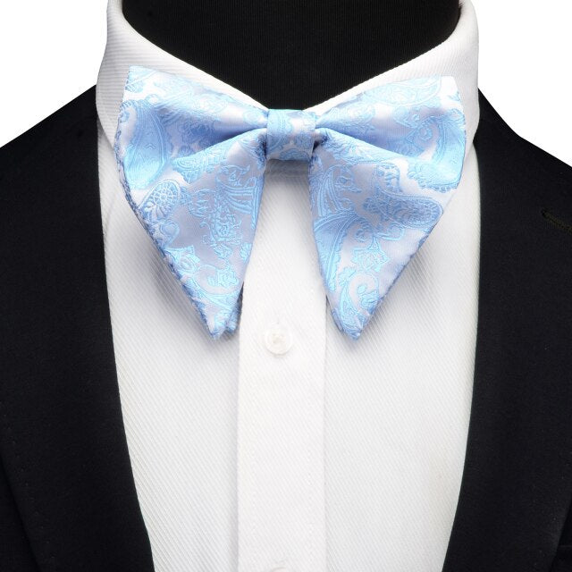 Ricnais Fashion Silk Pasley Floral Bow Tie