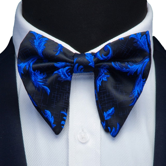 Ricnais Fashion Silk Pasley Floral Bow Tie