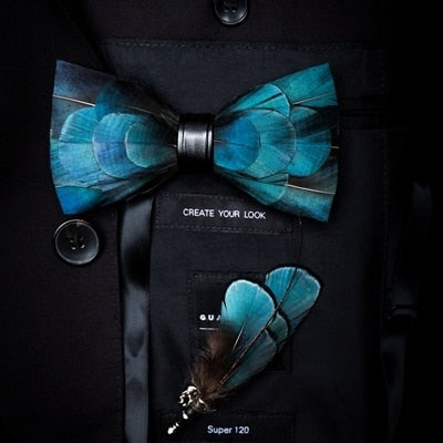 Brid Feather Bow Tie