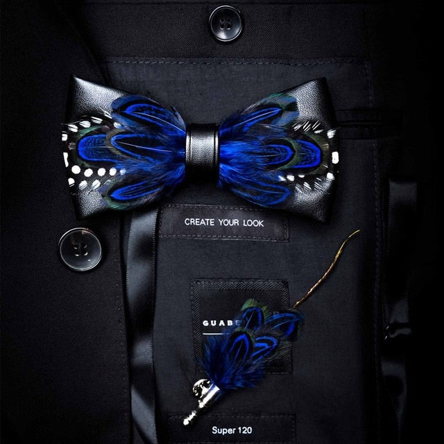 Brid Feather Bow Tie