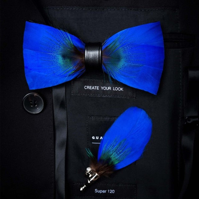 Brid Feather Bow Tie