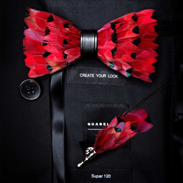 Brid Feather Bow Tie