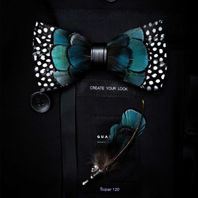 Brid Feather Bow Tie