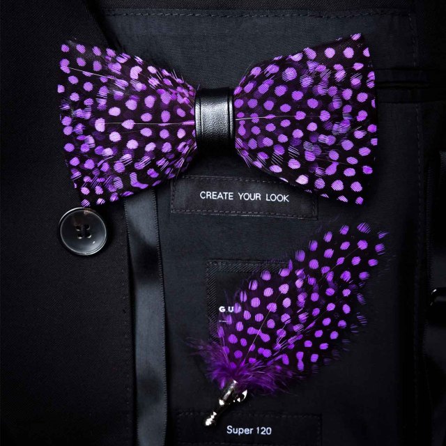 Brid Feather Bow Tie