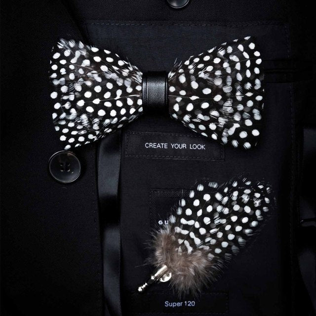 Brid Feather Bow Tie