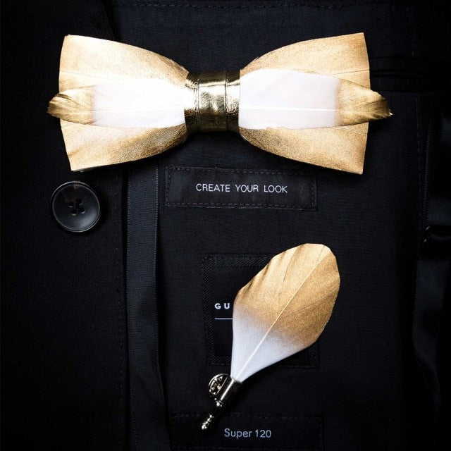 Brid Feather Bow Tie