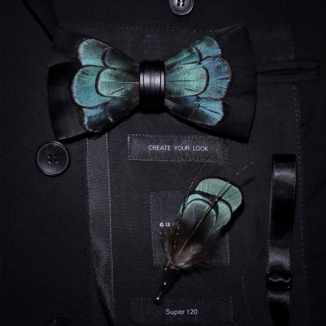 Brid Feather Bow Tie