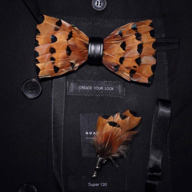 Brid Feather Bow Tie