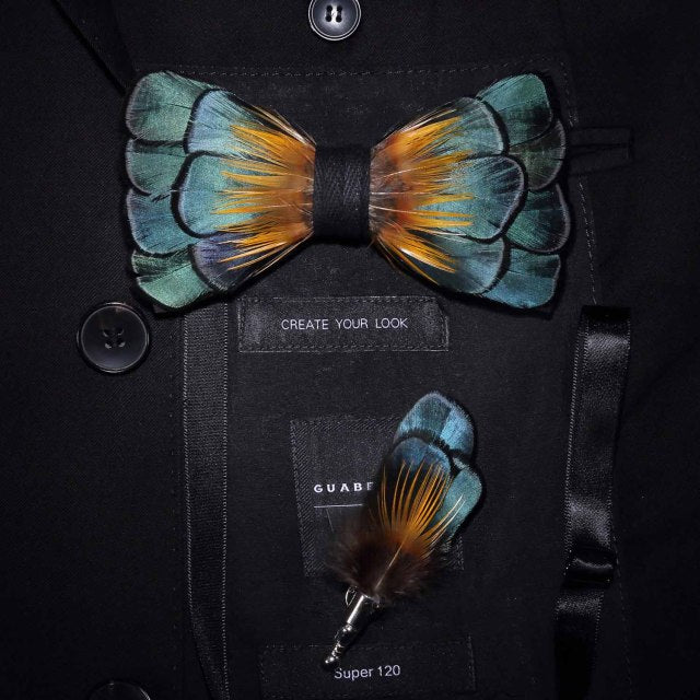 Brid Feather Bow Tie