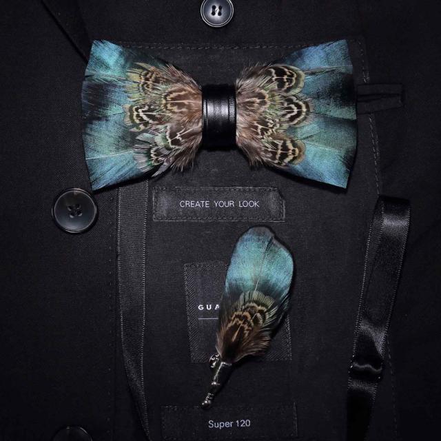 Brid Feather Bow Tie