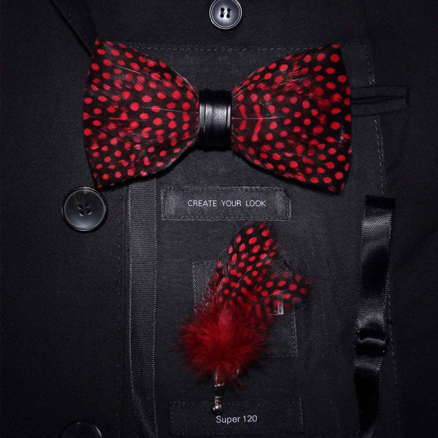 Brid Feather Bow Tie