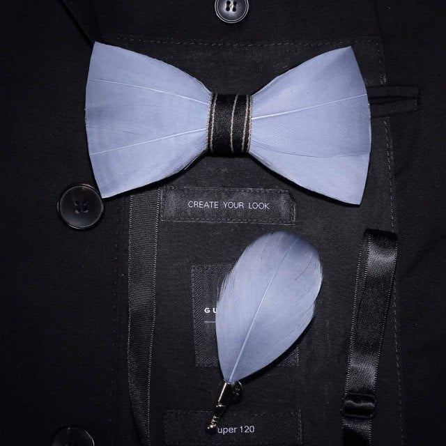 Brid Feather Bow Tie