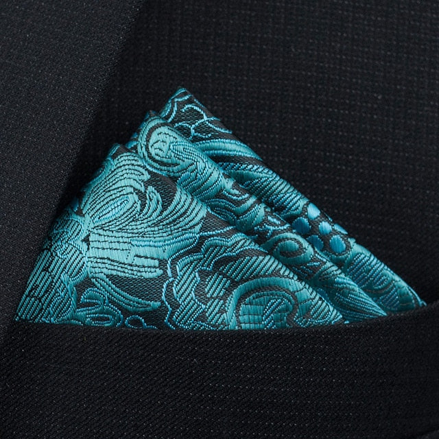 Pocket Square Handkerchief Accessories Paisley Solid Colors