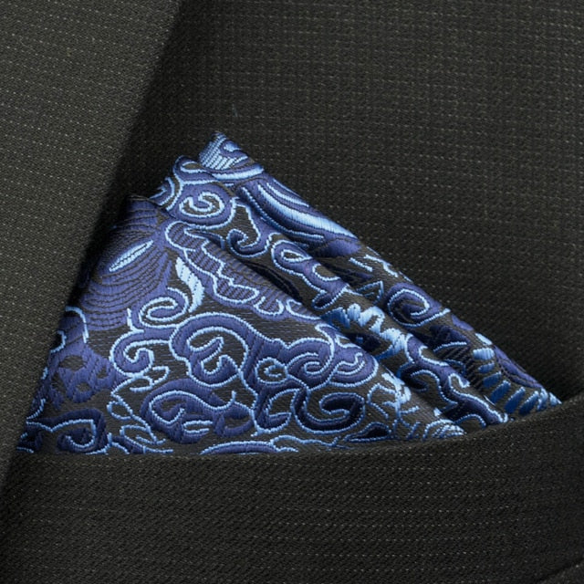 Pocket Square Handkerchief Accessories Paisley Solid Colors