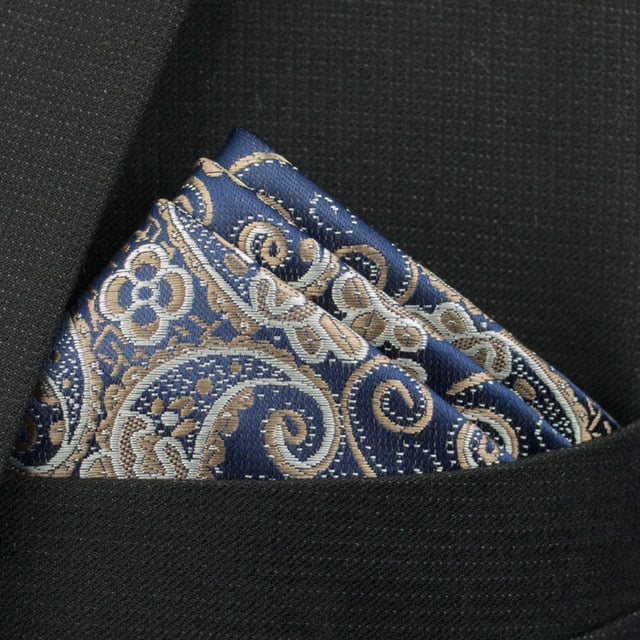 Pocket Square Handkerchief Accessories Paisley Solid Colors