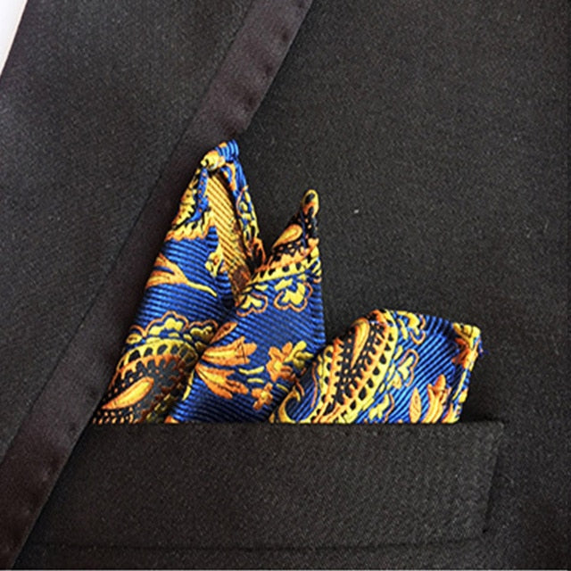 Pocket Square Handkerchief Accessories Paisley Solid Colors