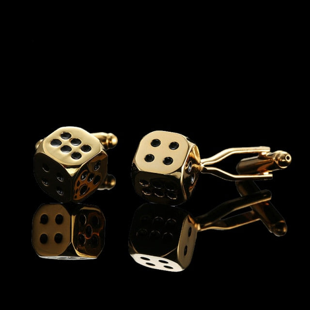 Retro Pattern Poker Bird Knot Fish Bullet Cufflinks