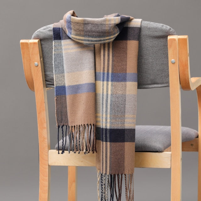 Cashmere Check  Scarf