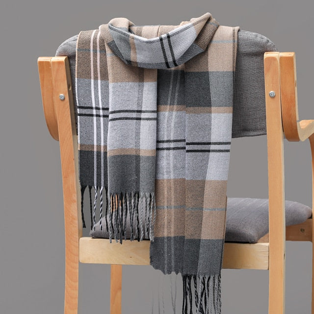 Cashmere Check  Scarf