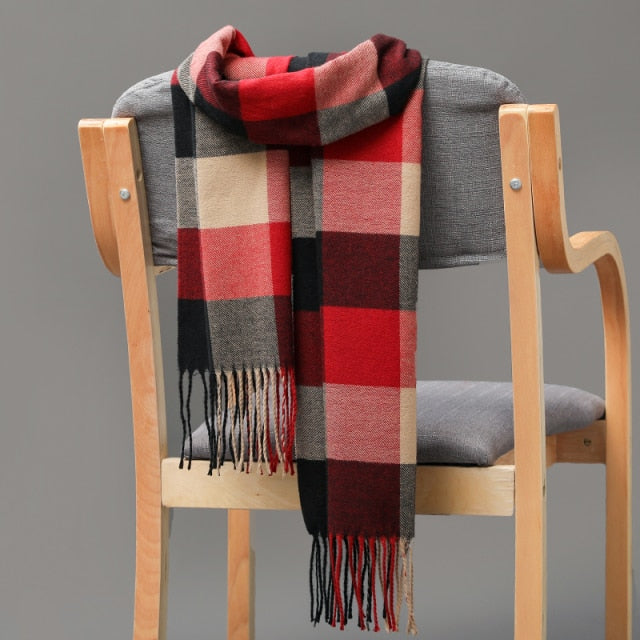 Cashmere Check  Scarf