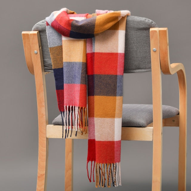 Cashmere Check  Scarf