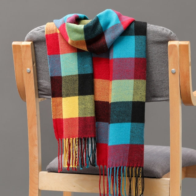 Cashmere Check  Scarf