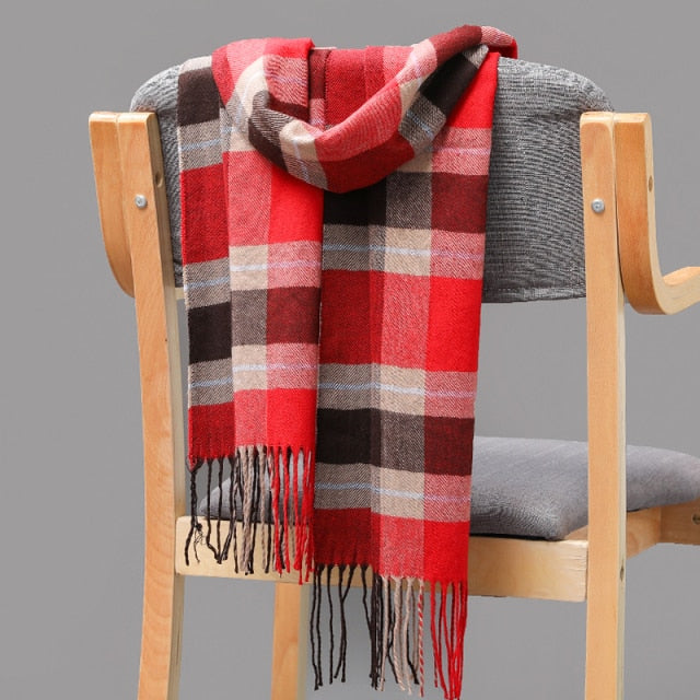 Cashmere Check  Scarf