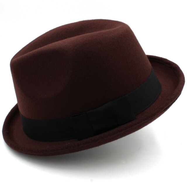 Unisex Fedora Hats Trilby Cap Jazz Homburg Classical Retro Street Style  Winter Size US 7 1/4