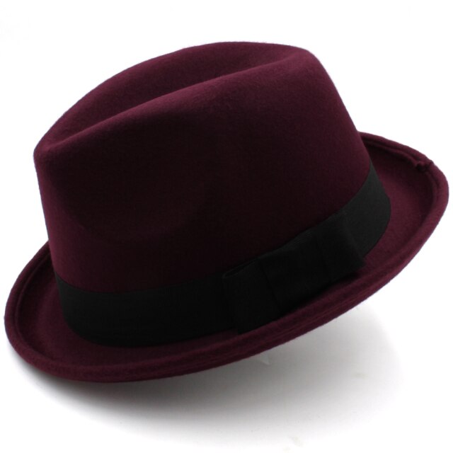 Unisex Fedora Hats Trilby Cap Jazz Homburg Classical Retro Street Style  Winter Size US 7 1/4