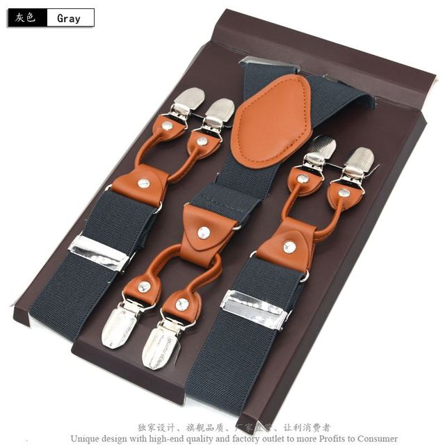 Casual Suspenders Elastic Leather Belts